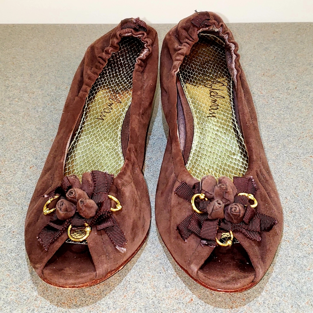 Sam Edelman Brown Suede Slip-on Shoes